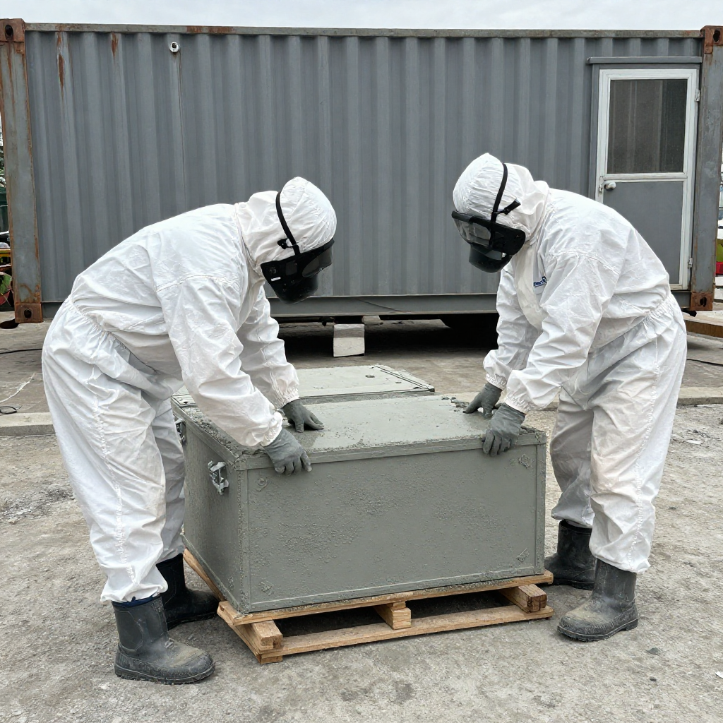 Técnico Cosyval con EPI amianto