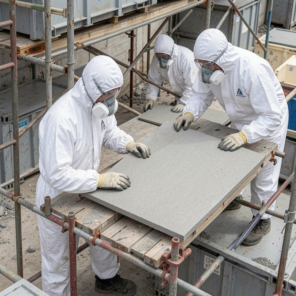 Tejado de uralita deteriorado con amianto en Valencia